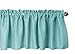 Aiking Home Pure 100% Faux Linen Window Valance - Size 56 inch x 16 inch, Aqua