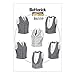 Butterick Patterns B6339 Single or Double-Breasted Vests, XM (Small-Medium-Large)