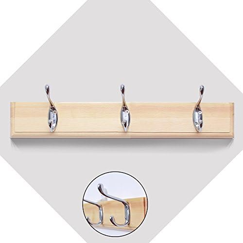Simple Modern Standing Coat Rack Clothes Hook Wall Shelf 3/4/5/6/7/8 Hooks Natural Towel Rack Double Hook Natural ( Size : 3 hooks )