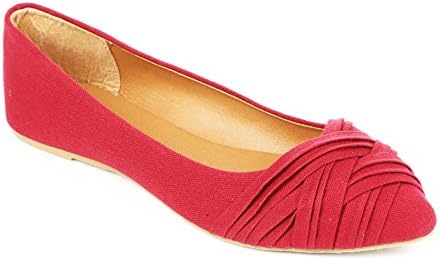 Womens Flats Jersey Soft and Faux Vegan Leather Comfortable Basic Canvas Slip On Ballet Shoes Dress Shoes