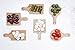 Kikkerland PM18 Serving Trays (Set of 6), Mini, Brown