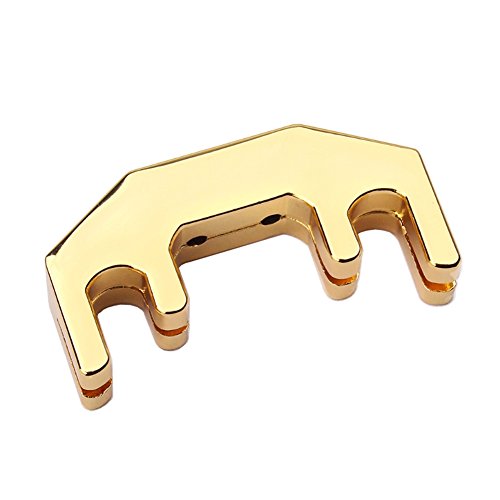 Ireav Metal Violin Practice Mute Fiddle Silent Silencer Violin Muffler Fit for 1/2 3/4 4/4 Violin (GOLD)