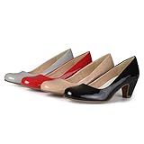 Brinley Co. Womens Patent Comfort Fit Classic Pumps