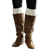 Lucky Love Boot Cuffs for Women, Cute Leg Warmer Boots Topper, Knit Boot Socks