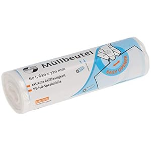 Vuilniszakken DEISS UNIVERSAL PLUS diverse maten, 60 Liter, transparant, 1