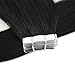 Moresoo Black Tape in Hair Extensions Human Hair Seamless Hair Extensions Tape in Jet Black Hair Extensions Human Hair Tape in Real Hair Extensions Tape in Human Hair 22 Inch #1 20pcs 50g
