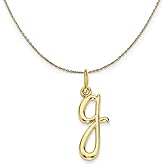 The Black Bow 14k Yellow Gold, Claire Mini Lower Case Initial G Necklace