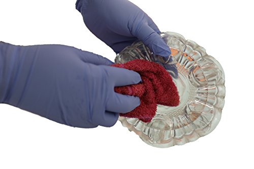 The Basic Nitrile Exam Gloves - Medical Grade, Powder Free, Latex Rubber Free, Disposable, Non Sterile, Food Safe, Textured, Indigo Color, Convenient Dispenser Pack of 100 Size L - Thumbnail 4