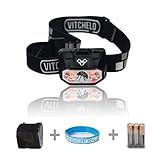 Brightest & Best Waterproof Red Led Headlamp Flashlight for Hunting Running Camping Fishing Reading - Lightweight Headlights with Long Battery Life Included Adjustable Beam Easy to Use (Black)