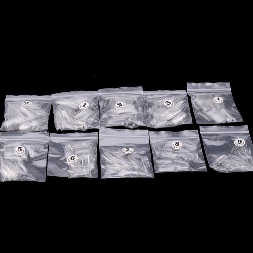 CyberStyle(TM) 500 Pcs Clear French Acrylic Style Artificial Half False Nails Nail Art Tips