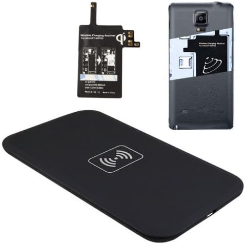 Efanr® Samsung Galaxy Note 4 Wireless QI Charging Kit; QI Standard Wireless Single Position Inductive Charger Charging Pad With Charging Receiver Set For Samsung Galaxy Note 4 N9100 (Black)