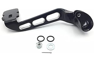 HTT Motorcycle Black Billet Rear Brake Lever Brake Pedal Foot Lever Three-Hollow-Out Fit 2014-later Touring Trike (Street Glide/CVO/Tri)