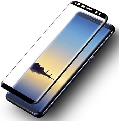 Samsung Galaxy Note 8 9H 3D Full Coverage Curved Ultra Thin 0.3mm Tempered Glass, Ultra Clear HD, Anti Explosion, Finger Print and Scratch. Bubble Free Touch Sensitive Premium Glass &amp; Glue[Black]