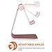 Mothca Adjustable Aluminum Cell Phone Holder, 270 Degree Rotating Multi Viewing Angle Mobile Phone Stand, Universal Desktop Charging Dock for iPhone Samsung Nintendo Switch iPad Tablet (Rose Gold)