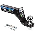 Reese Towpower 7081000 Trailer Hitch Drawbar and Ball Hitch Towing Kit, Fits Square 2 Inch Hitch Receiver, 4 Inch Drop, 7,500 lbs. Capacity, Includes 2 Inch Trailer Ball and Hitch Pin & Clip
