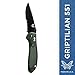 Benchmade - Griptilian 551 Knife with CPM-S30V Steel, Drop-Point Blade, Serrated Edge, Coated Finish, Olive Handle