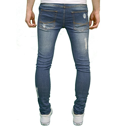 526 Mens Designer Stretch Super Skinny Ripped Abraised Distressed Jeans