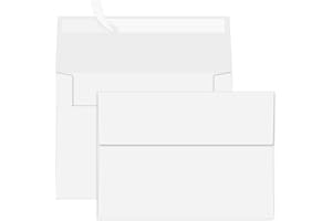 Ouzoustate 100 Packs 5x7 White Envelopes, A7 Envelopes for Card Invitation Wedding Birthday Party Baby Shower