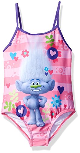 Trolls Girls Swimwear Swimsuit (4, Guy Diamond One Piece)