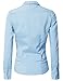 CLOVERY Women's Long Sleeve Slim Fit Button Down Shirt