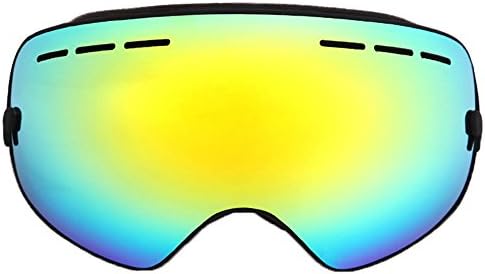 ZNY Kids Ski Goggles, Children Frame-Less Skiing Snowboard Snowmobile Skate Goggles with Anti Fog PC Lens 3 Layer Comfortable Foams Detachable Strap (Kids, Revo Mirror Gold, VLT 16.6%)