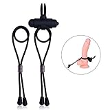 Utimi Silicone Rabbit Cock Rings Vibrator Set (2 Strings and 1 Bullet Vibrator)