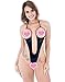 Women's Teeny Weeny Sling Shot Micro Mini Bikini One-Piece Teddy Black