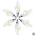 Kingstar LED Filament Candle Light Bulbs Set,4W Warm White Dimmable Candelabra Vintage Light 6 Pack