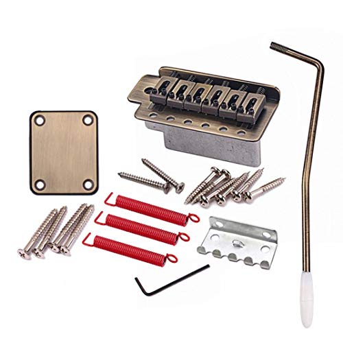 difcuyg5Ozw Electric Guitar Tremolo Bridge System Neck Plate Bar Kit Replacement Instrument Parts for Stratocaster Strat - Bronze - Thumbnail 7