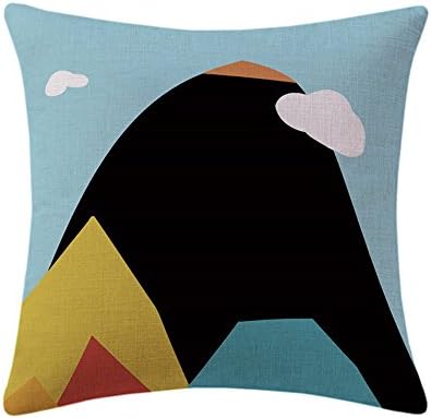 Qriteen Cotton Pillow Case Cushions Cover 1818 Inches Throw Pillow Cover For Sofa Office Decorative Pillowslip Gift Ideas Household Pillowcase (1818 Inches, style 2)