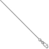 FB Jewels Solid 14K White Gold .80mm Ocatagonal Snake Chain