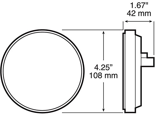 Peterson M826R-7 Round LED Stop, Turn & Tail Light, 4-Inch