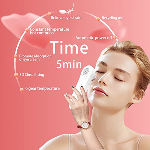 JIUUIJ Eye Cold Compress, Eye Massager Wand with Heat & Cooling, At