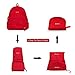 Lightweight Durable Backpack Foldable Tote Bag Camping Outdoor Hiking Daypack (Red)