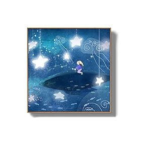 Framed Canvas Wall Art for Living Room, Bedroom Story Cartoon Princess Canvas Prints for Home Decoration Ready to Hanging - 16x16 inches