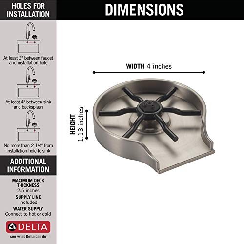 Delta-Faucet-Glass-Rinser-for-Kitchen-Sinks-Kitchen-Sink-Accessories-Bar-Glass-Rinser-SpotShield-Stainless-GR150-SP