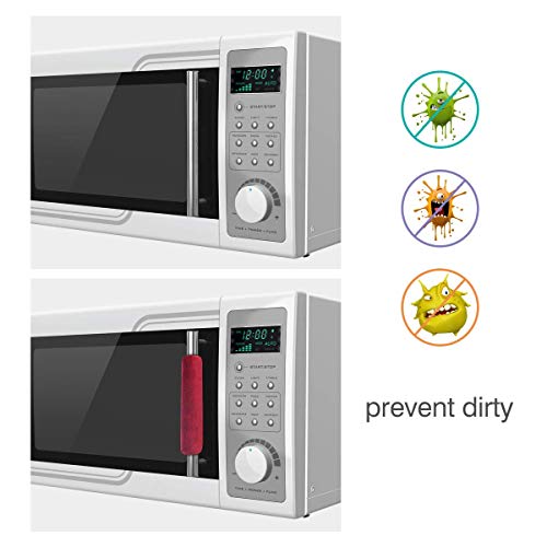 OUGAR8 Microwave Door Handle Covers,Keep Your Kitchen Appliance Clean from Smudges,Fingertips,Drips&Food Stains,Perfect for Oven(6" L3.5 W,Red) - Thumbnail 4