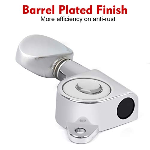 image for lotmusic Guitar Tuning Pegs, Tuners Machine, 18:1 3L3R, Tuner Keys Hea