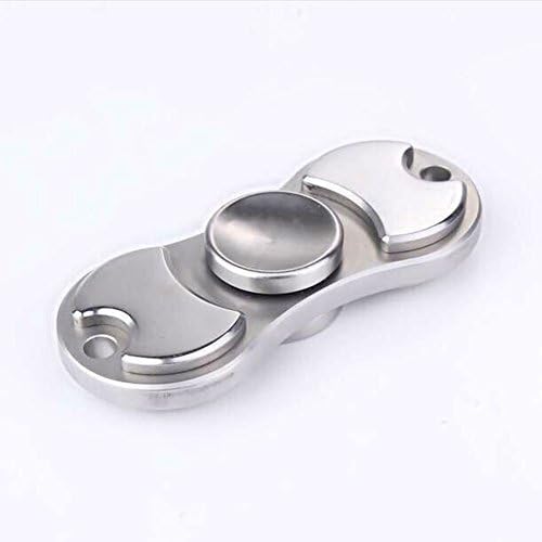Fidget Spinner Toy Stress Reducer ,Hand Tri-Spinner Fidget Aluminium Focus Toy Torqbar For Kids Adults Autism ADHD (Sliver)