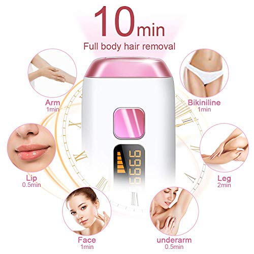 Hair Removal For Women, IPL Laser Hair Removal Permanent 999,999 Flashes Upgraded Hair Remover Device Painless on Facial Body Bikini line Legs Arms Armpits for Women And Men Wholebody Home Use