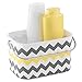 iDesign Una Plastic Chevron Tote Basket with Handle for Storage in Bathroom, Kitchen, Bedroom, College Dorm, 9