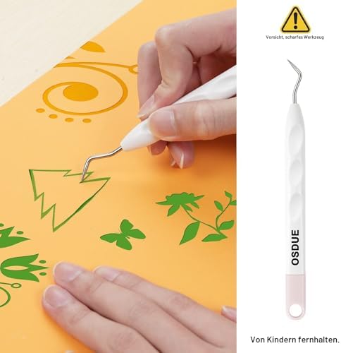Entgitterwerkzeug Plotter Zubehör, 6 Stück Vinyl Jäten Werkzeuge, Edelstahl DIY Bastelwerkzeug Set für Sammelalbum, Silhouette, HTV, Cameos, Beschriftung — Foto 6 von 8