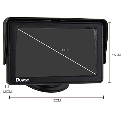 Buyee Car Rear View Kit 4.3" TFT LCD Monitor + Car Reversing Camera 170 Degree Angle