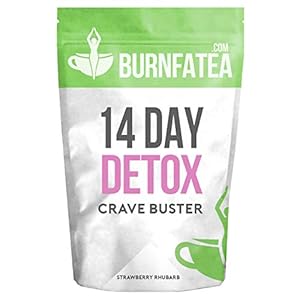 Burnfatea 14 Day Crave Buster Detox Tea | Weight Loss Slimming Tea | Appetite Suppressant – No Laxative Effect (Strawberry Rhubarb)