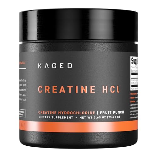 Kaged Creatine HCl Powder | 7X Concentrated vs Mono | Muscle Building & Recovery | High Absorption | No Bloating | Creatine for Men & Women | Vegan, Gluten Free | Fruit Punch | 75 Servings