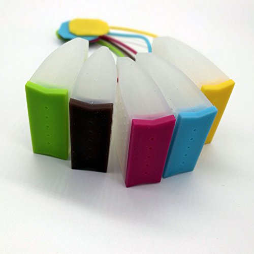 FEIDA, Tee-Ei aus Silikon, für lose Teeblätter, Teebeutelform, als Gewürzsieb nutzbar, zufällige Farbe, 2 Stück – Bild 4