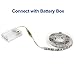 BRIGHTRONIC Battery Operated USB LED Strip Lights, BT 1.5m/4.92ft RGB SMD 5050 45 LEDs IP65 Waterproof Flexible Color Changing Light with Mini Controller and Battery Box for Decoration