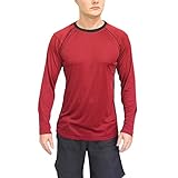Metro Outfit Men's long sleeve Rashguard swim tshirt with UPF 50+ sun protection