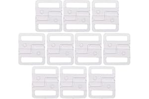 10 Set Bikini Clip Hook & Snap Reusable Plastic Clasp Strap Lingerie Slider Buckle-Clear Practical Treatment