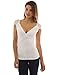 PattyBoutik Women V Neck Lace Overlay Lined Top